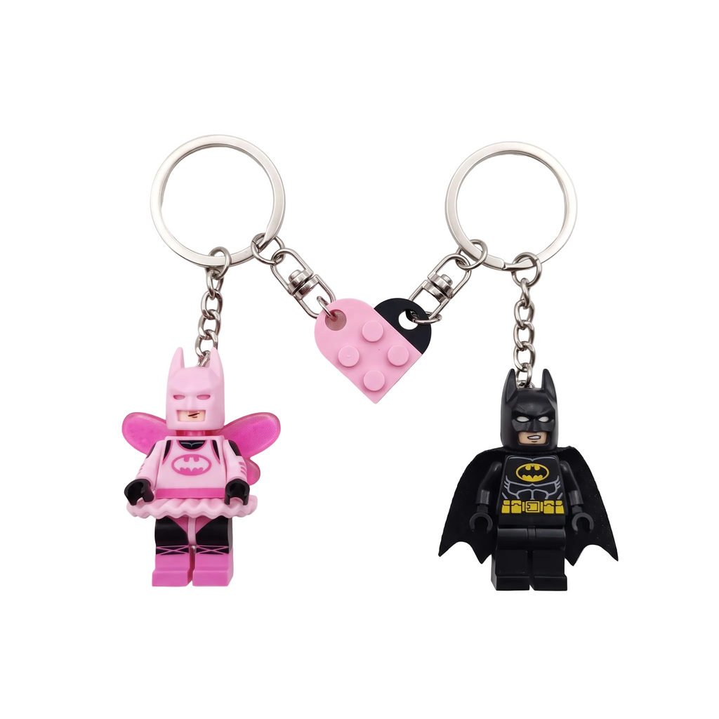 BATMAN & BATGIRL COUPLE KEYCHAIN